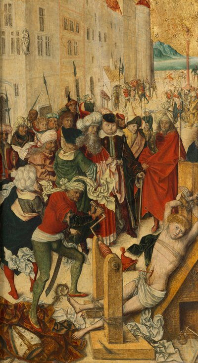 Martelaarschap van de heilige Erasmus door Meister der Heiligenmartyrien
