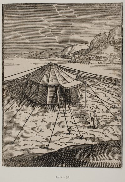 Turkse militaire tent door Melchior Lorck