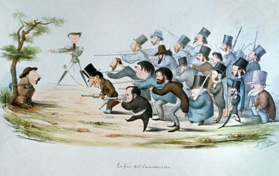 Het einde van een karikaturist, 1860 door Melchiorre Delfico