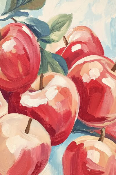 Levendig rode appels door Melloi Art Prints
