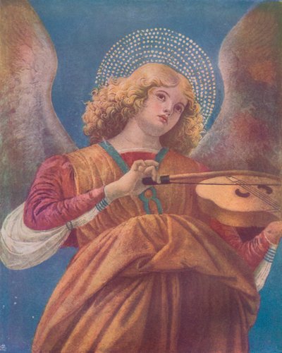 Muzikale Engel met Viool fresco, 15e eeuw door Melozzo da Forli