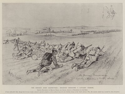 De Duitse Leger Manoeuvres, Infanterie die een Cavalerieaanval Weerstaat door Melton Prior