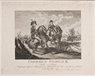 Frederik Wilhelm II van Pruisen en generaal-veldmaarschalk Möllendorf door Meno Haas