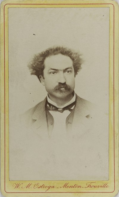 Portret van de componist Robert Planquette 1848-1903, ca. 1880 door Menton . Photo studio W.M. Ostroga
