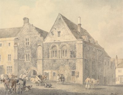 Het marktplein, Bury St. Edmunds door Michael Angelo Rooker