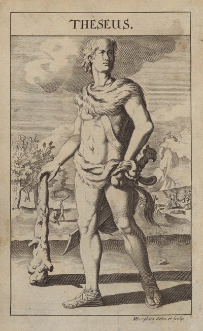 Theseus, mythische Griekse held en stichter-koning van Athene door Michael Burghers