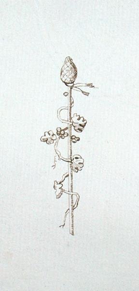Tekening uit het plakboek van Michael Faraday door Michael Faraday