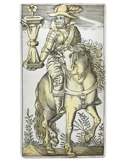 Speelkaart uit een uiterst zeldzame set, gegraveerd in de vier Italiaanse kleuren, Augsburg door Michael Froemmer