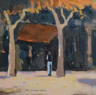 Middag, ZW Frankrijk, 2015 (olieverf op linnen) door Michael G. Clark