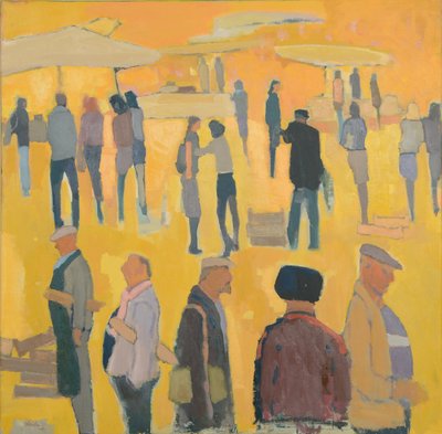 Marktdag, 2017 (olieverf op linnen) door Michael G. Clark
