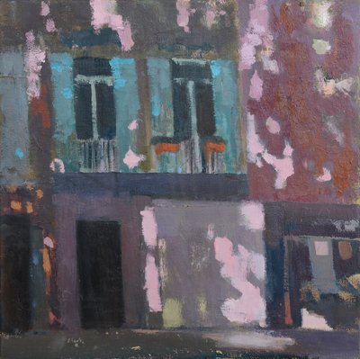 Schaduwen op een muur, Provence, 2015 (olieverf op linnen) door Michael G. Clark