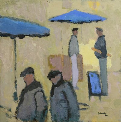 Dinsdag is marktdag, 2016 (olieverf op linnen) door Michael G. Clark
