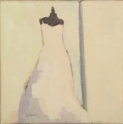 Trouwjurk, 2017 (olieverf op linnen) door Michael G. Clark