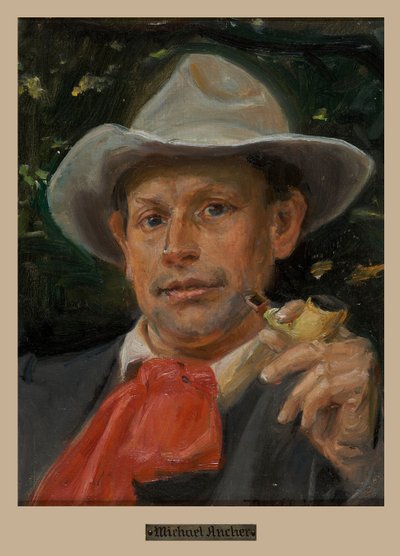 Portret van Martin Andersen Nexø door Michael Peter Ancher