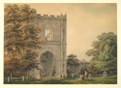 Verwoeste poort bij de abdij, Bury St Edmunds, 1788-1801 door Michael Rooker