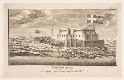Christiansborg aan de Guineese kust, gezien vanuit het noordoosten door Michael Rössler
