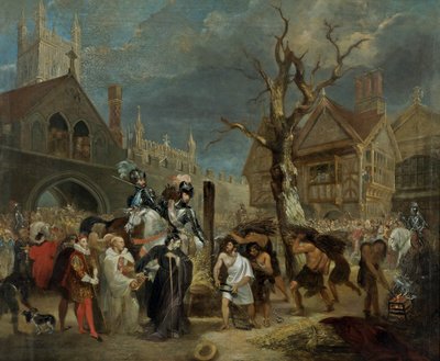 Martelaarschap van bisschop Hooper door Michael William Sharp
