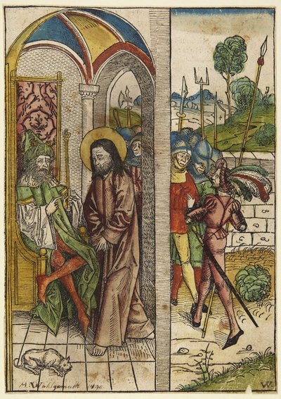 ‘Christus voor Pilatus’ (Der Schatzbehalter, figuur 63) door Michael Wolgemut