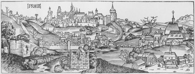 Uitzicht op Praag, illustratie uit de 