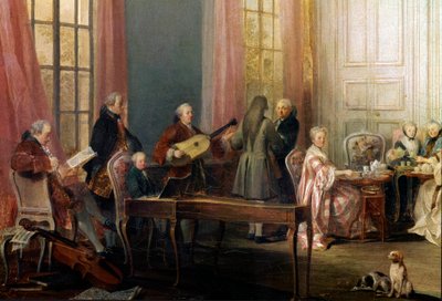 De Engelsen werden bediend in de Salon des Quatre-Glaces door Michel Barthelemy Ollivier or Olivier