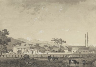 Residentie op Orange Grove Estate, Tacarigua door Michel Jean Cazabon