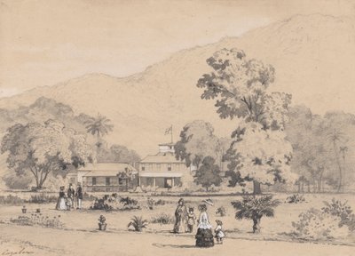 De residentie van de gouverneur, St. Anns door Michel Jean Cazabon