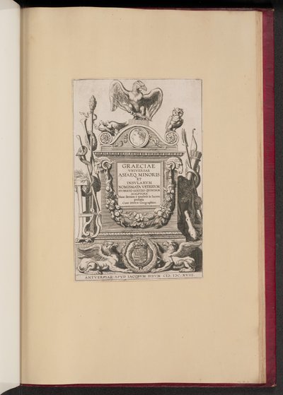 Titelpagina voor Hubert Goltzius, Graeciae Vniversae Asiaeq. Minoris et Insularum Nomismata door Michel Lasne after Sir Peter Paul Rubens