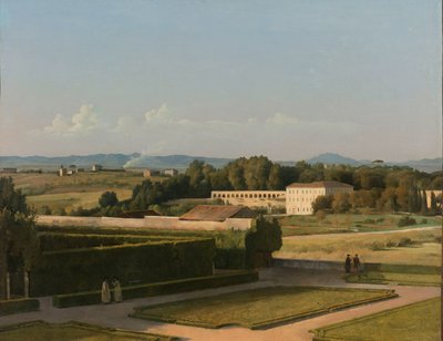 Gezicht op de tuinen van Villa Medici door Michel Martin Drolling
