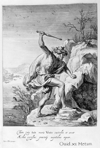 Alcyone en Ceyx veranderd in vogels, 1655 door Michel de Marolles