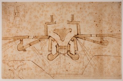 Vestingsontwerp voor een poort door Michelangelo Buonarroti