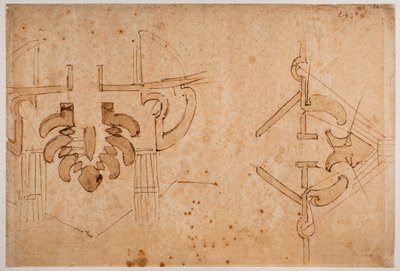 Vestingsstudies voor een poort door Michelangelo Buonarroti