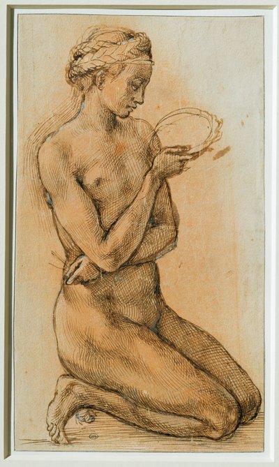 Maria Magdalena overdenkt de Doornenkroon ... door Michelangelo Buonarroti