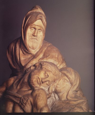 Pieta, detail door Michelangelo Buonarroti