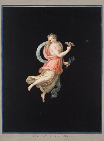 Vrouwelijke allegorie van de nacht door Michelangelo Maestri