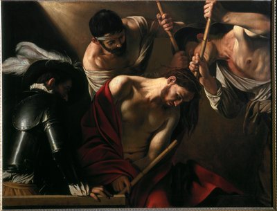 De kroning met doornen door Michelangelo Merisi da Caravaggio