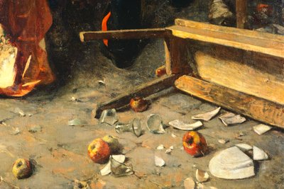Een spelletje troeven of ruzie in Trastevere door Michele Cammarano