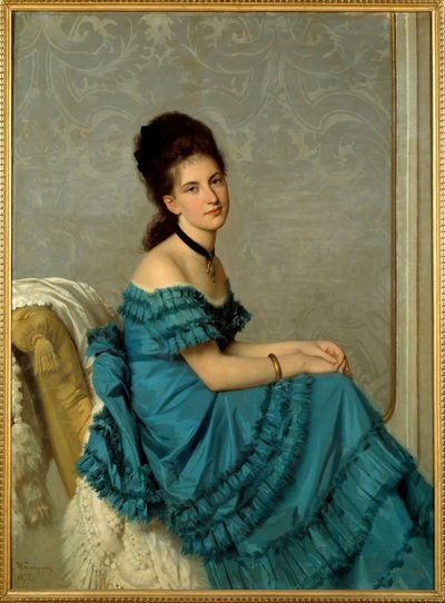 Portret van Adelaide Banti door Michele Giordigiani