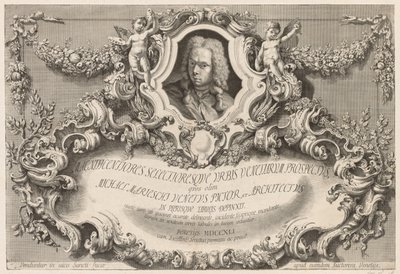 Gezichten van Venetië: Frontispice - Titelpagina, 1741 door Michele Marieschi