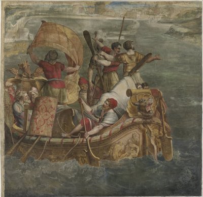 Landing van Scipio Africanus bij Carthago door Michiel Coxie (I) (attributed to)
