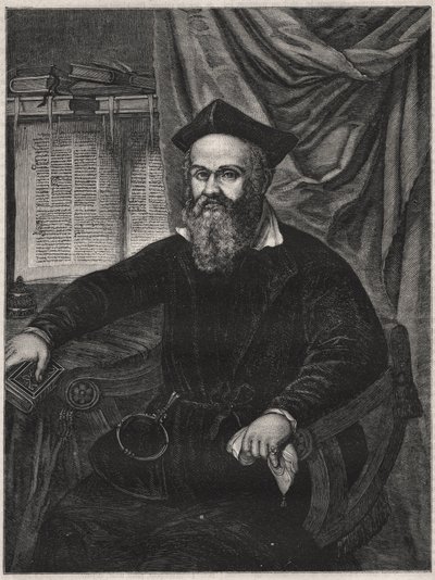 Portret van Marco Antonio de Dominis (Markantun de Dominis) (1556-1624) Dalmatische geestelijke, afvallige en wetenschapper - gravure door G.J. Delff naar Mierevelt. door Michiel Jansz. van (after) Mierevelt