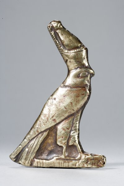 Amulet in de vorm van een valk (electrum) door Middle Kingdom Egyptian