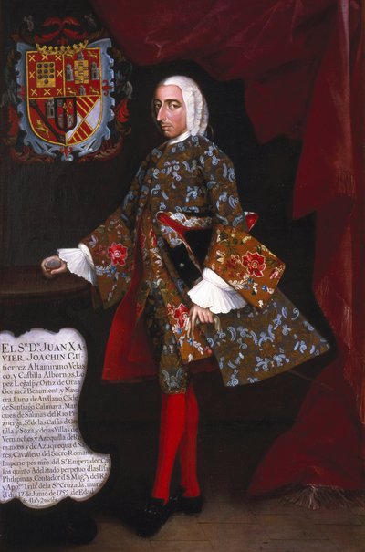 Don Juan Xavier Joachín Gutiérrez Altamirano Velasco door Miguel Cabrera