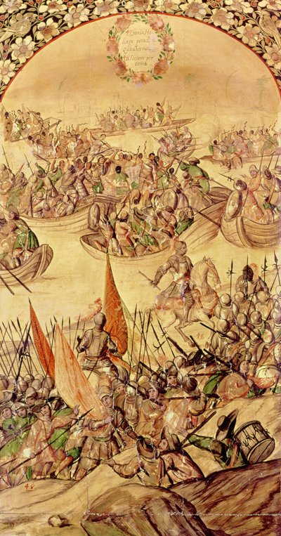 Garcia de Holguin bezet Quanhtemoc door Miguel Gonzalez