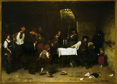 De cel van de veroordeelde door Mihaly Munkacsy