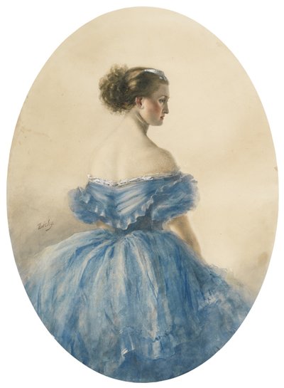 Portret van Prinses Anna zu Sayn-Wittgenstein door Mihaly von Zichy