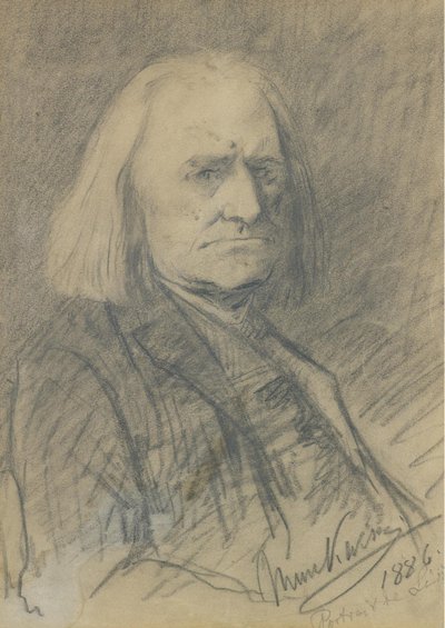 Portret van Franz Liszt 1811-1886, 1886 door Mihály Munkácsy
