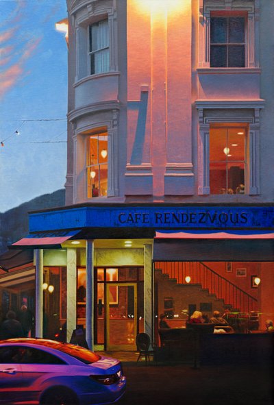 Rendevous, 2017 (olieverf op linnen) door Mike Briscoe