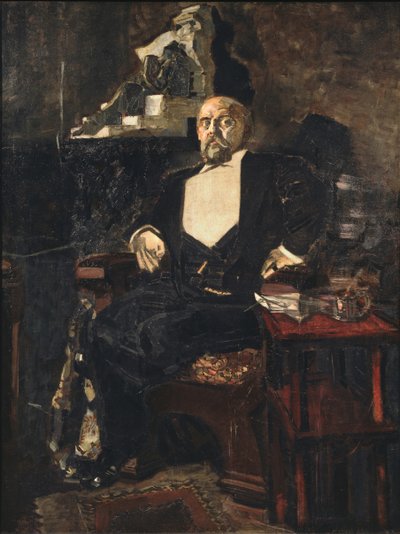 Portret van de oprichter van de eerste Russische privéopera Savva Mamontov 1841-1918, 1897 door Mikhail Aleksandrovich Vrubel