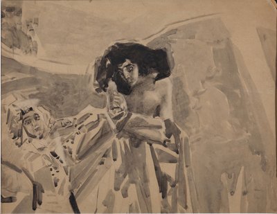Tamaras dans. Illustratie bij het gedicht De Demon van Mikhail Lermontov door Mikhail Aleksandrovich Vrubel