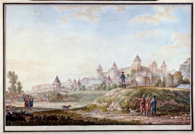 Uitzicht op het fort van Tighina in Bendery, Moldavië door Mikhail Matveevich Ivanov